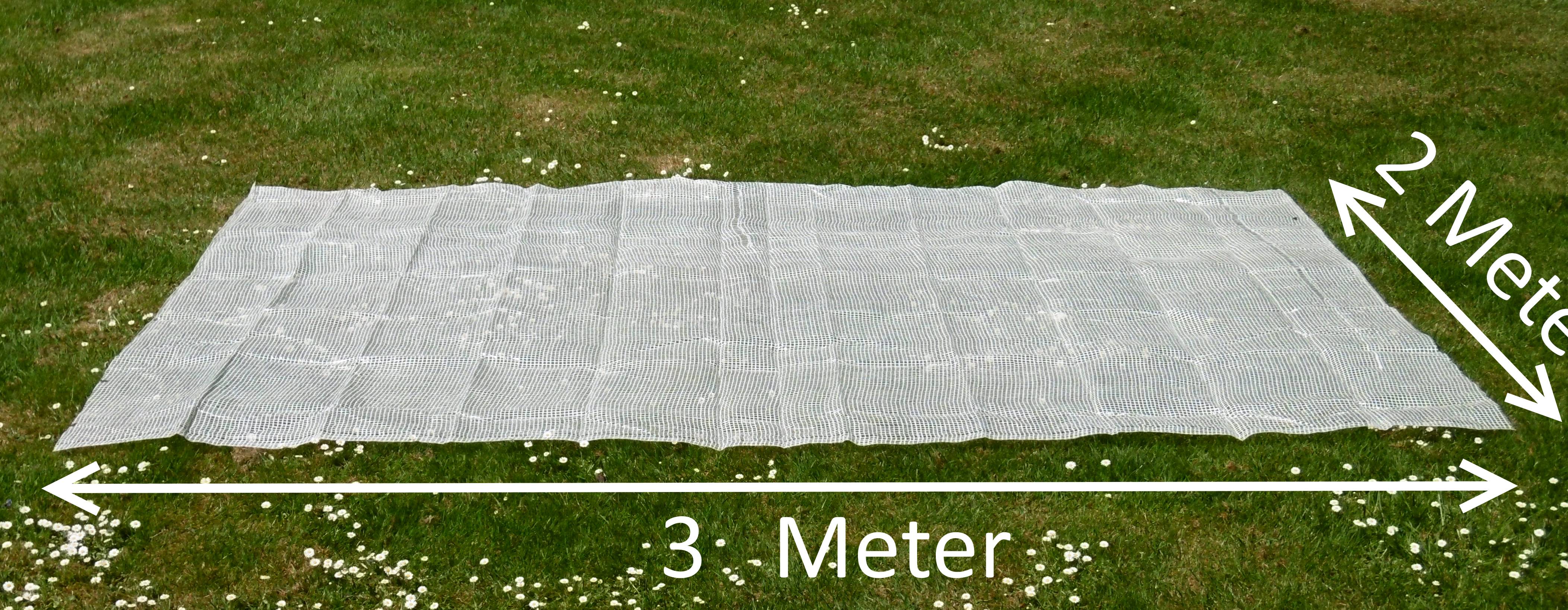 Gitterfolie 2 x 3 Meter transparent weiß Abdeckung Windschutz